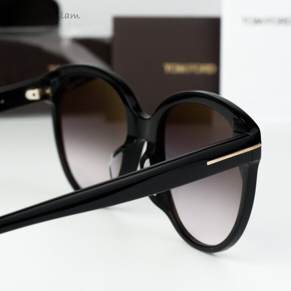 BRAND NEW Tom Ford Women Sunglasses Black Smoke Gradient Round FT0957-D/S 01B - Picture 6 of 12